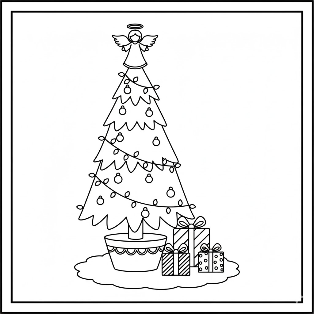 Cây Thông Với Với Thiên Thần Trên Đỉnh