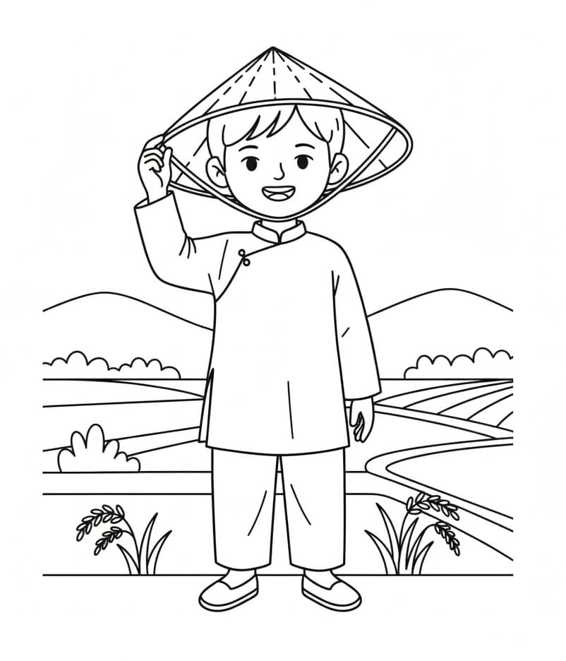 Chàng Trai Với Nón Lá