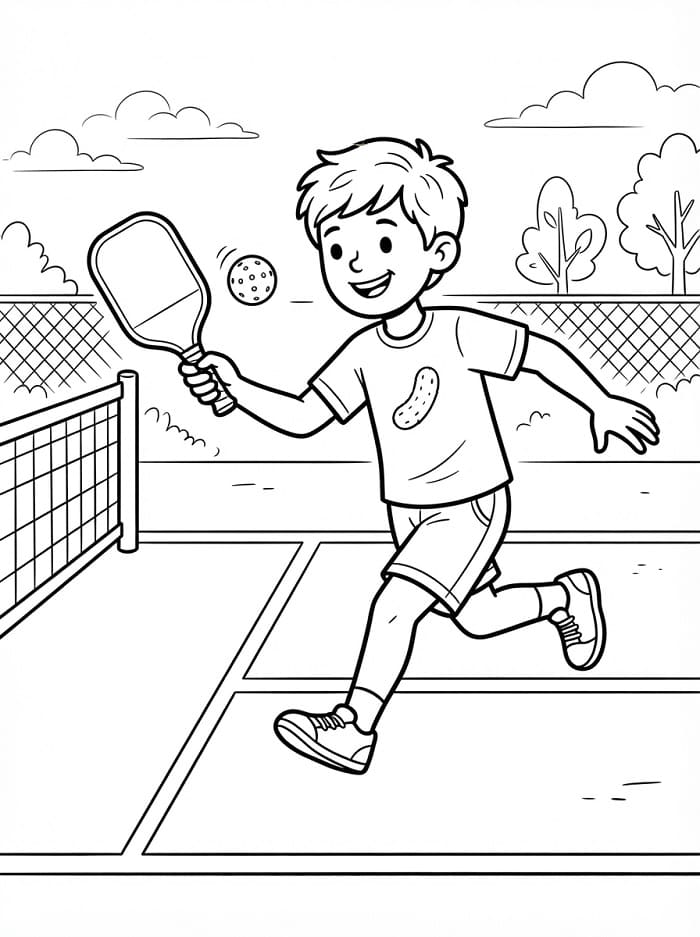 Chàng trai Chơi Pickleball