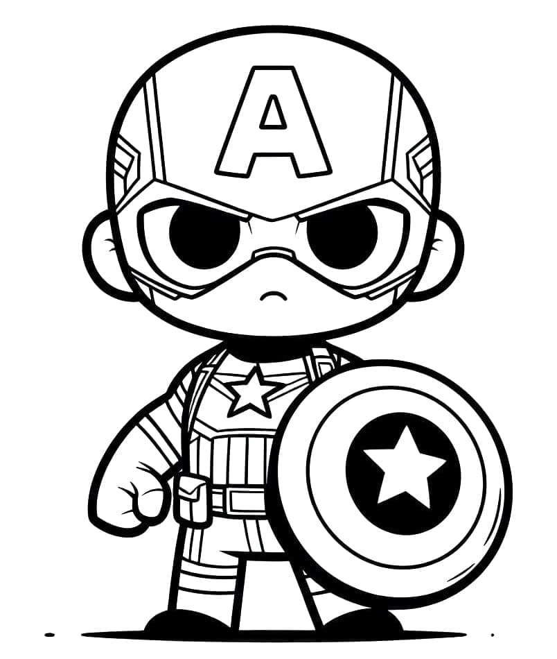 Chibi Đội Trưởng Mĩ