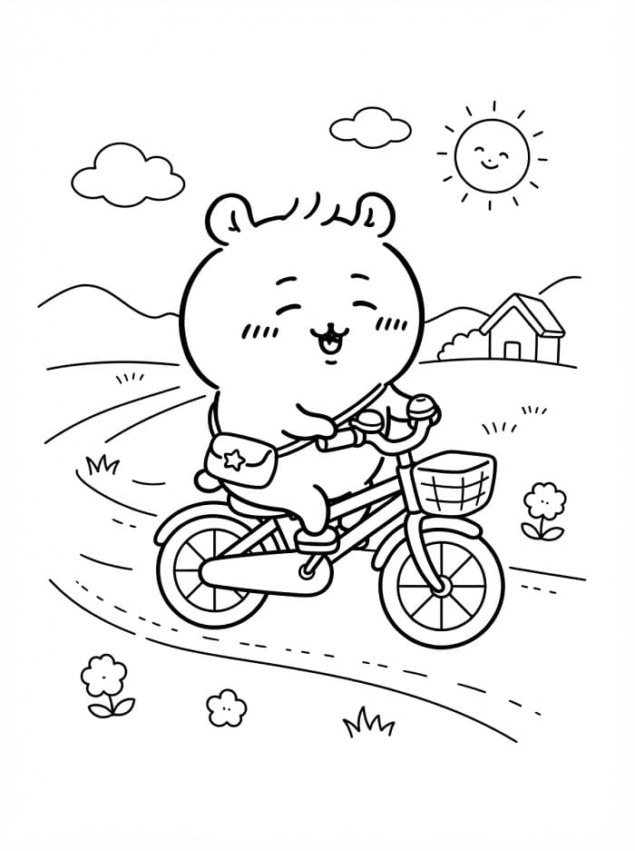 Chiikawa Lái Xe Đạp