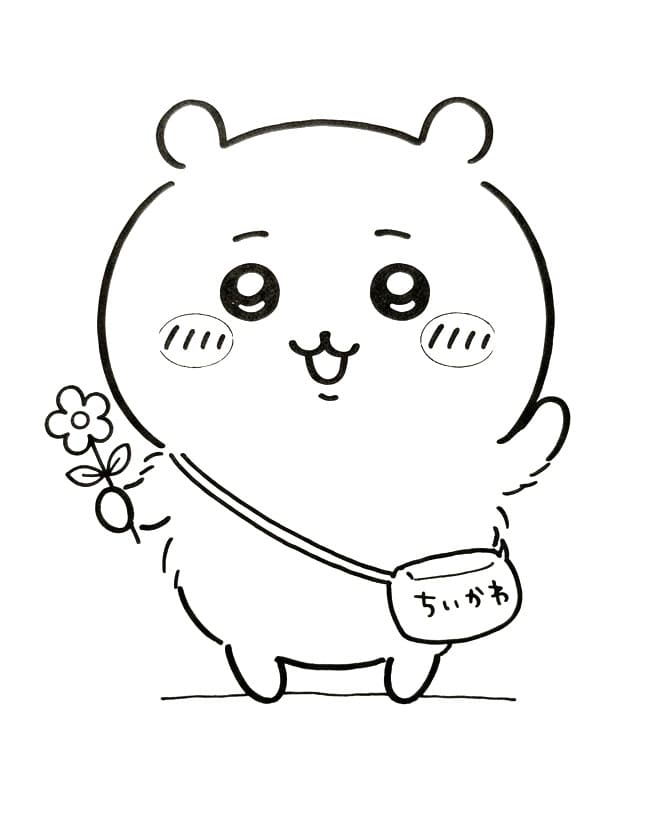 Chiikawa Với Bông Hoa