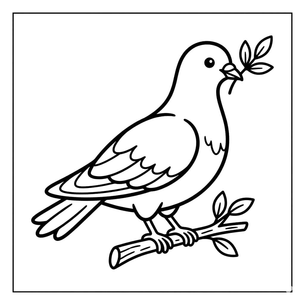 Chim Bồ Câu Ngậm Cành Ô Liu