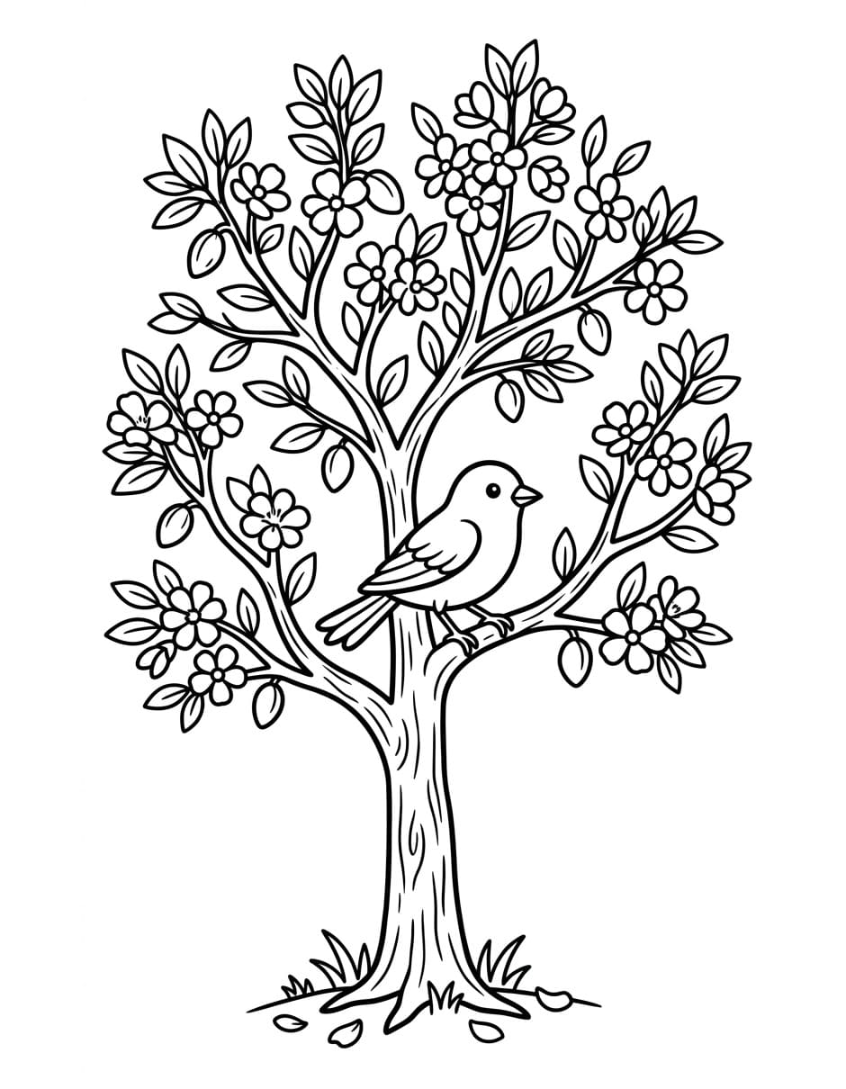 Chim Đậu Trên Cây Bàng