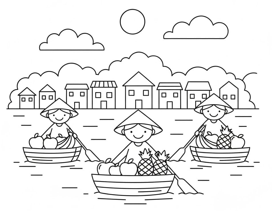 Tô Màu Chợ Nổi