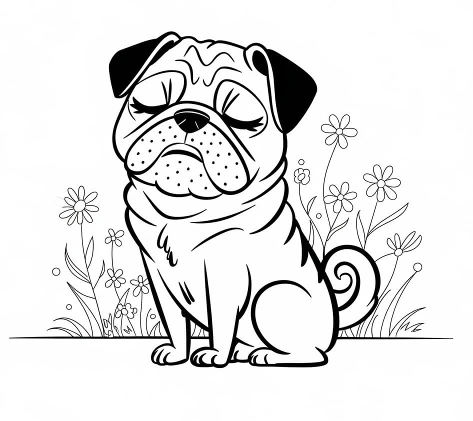 Chó Pug Đang Ngồi
