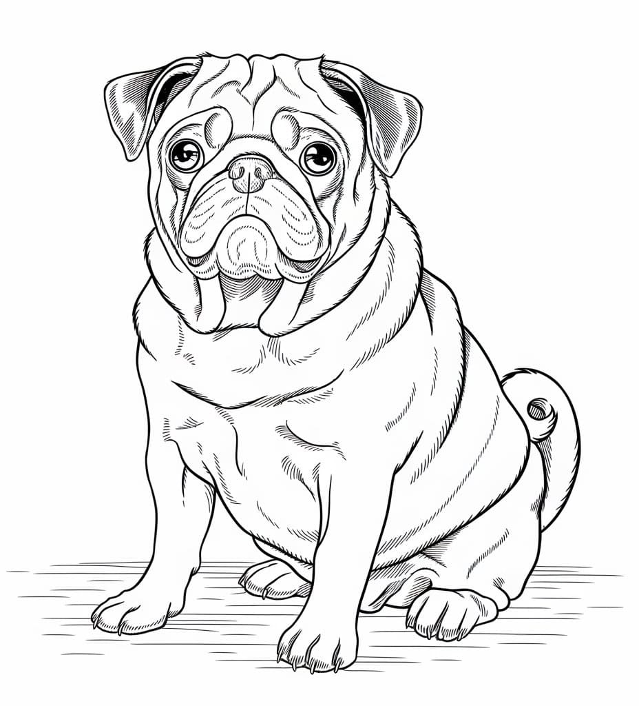 Chó Pug Ngồi