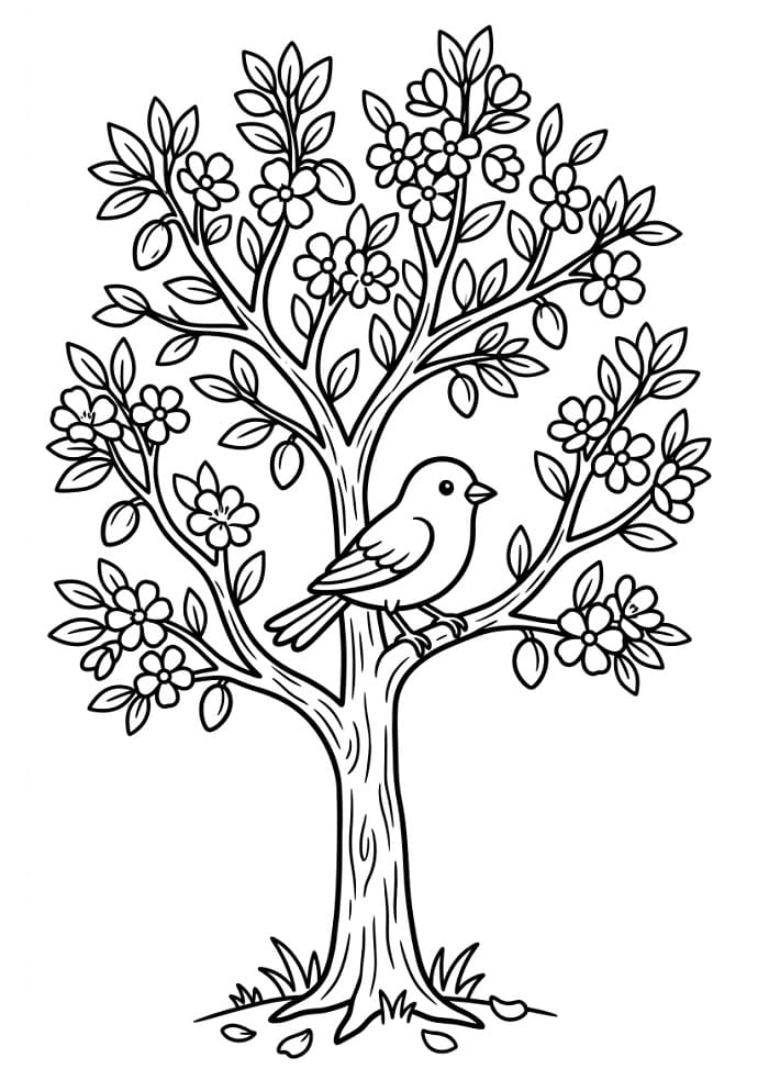 Chú Chim Đậu Trên Cây Bàng