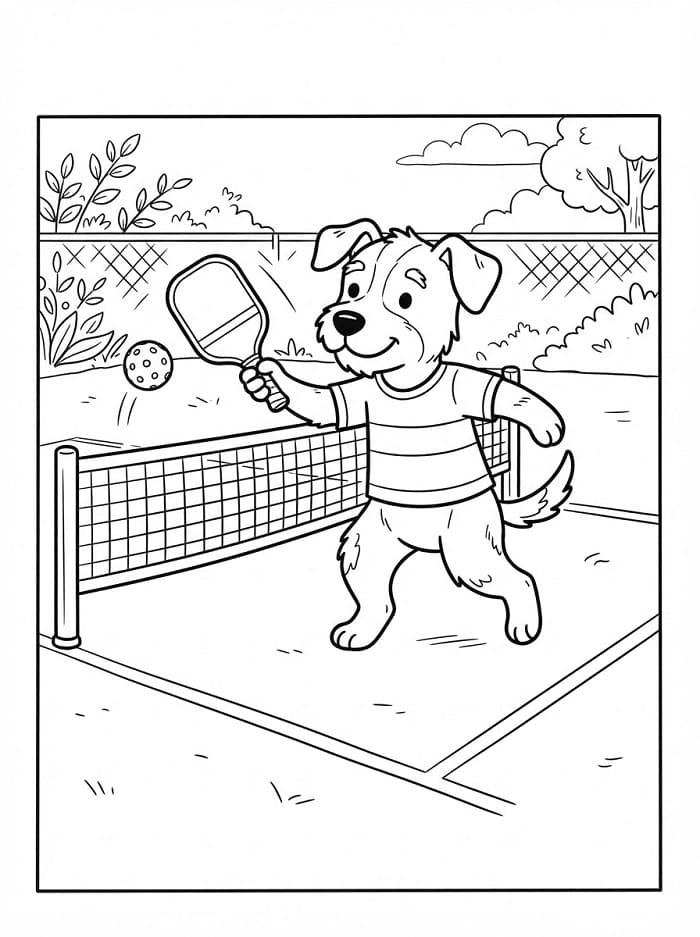 Chú Chó Đánh Pickleball