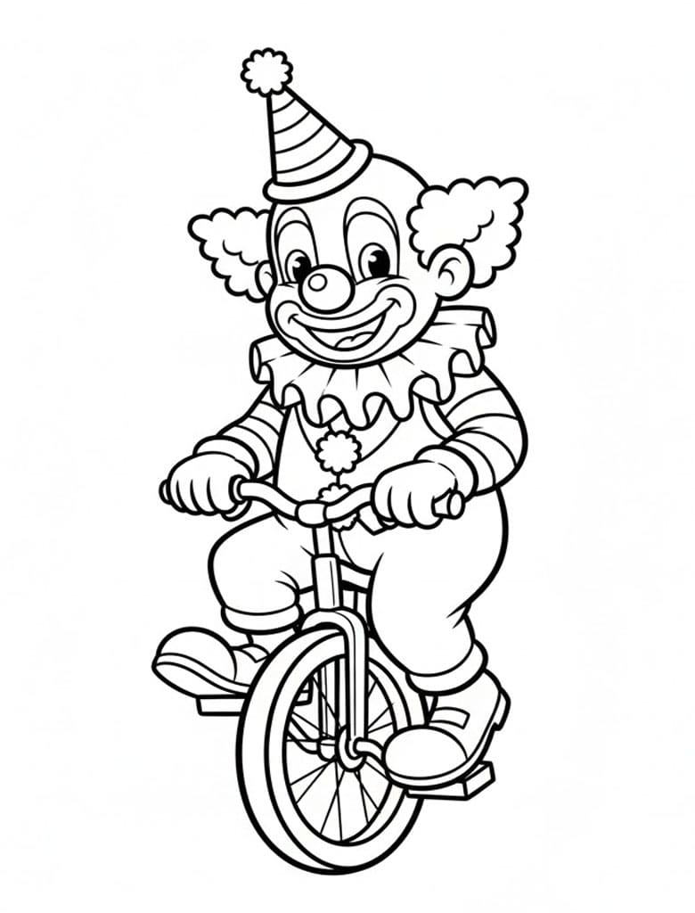 Chú Hề Đi Xe Một Bánh