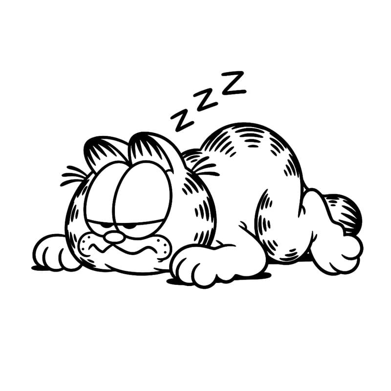 Chú Mèo Garfield Buồn Ngủ