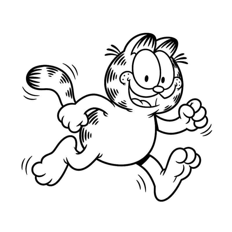 Chú Mèo Garfield Đang Chạy