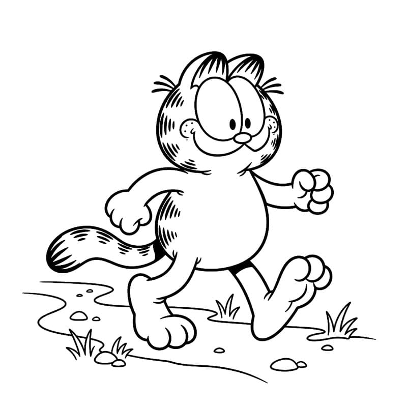 Chú Mèo Garfield Đi Bộ