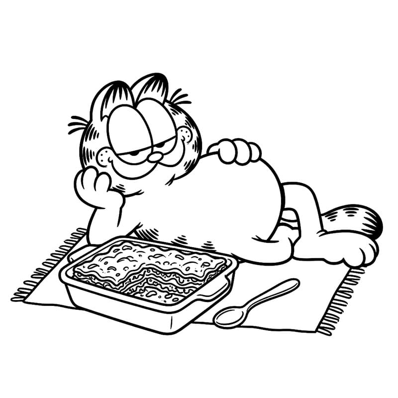Chú Mèo Garfield Nằm Dài
