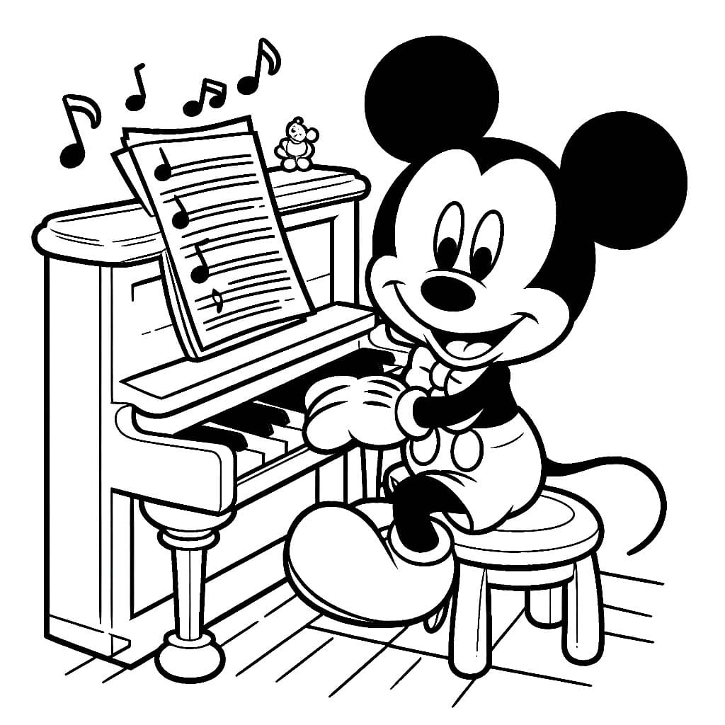 Chuột Mickey Chơi Piano