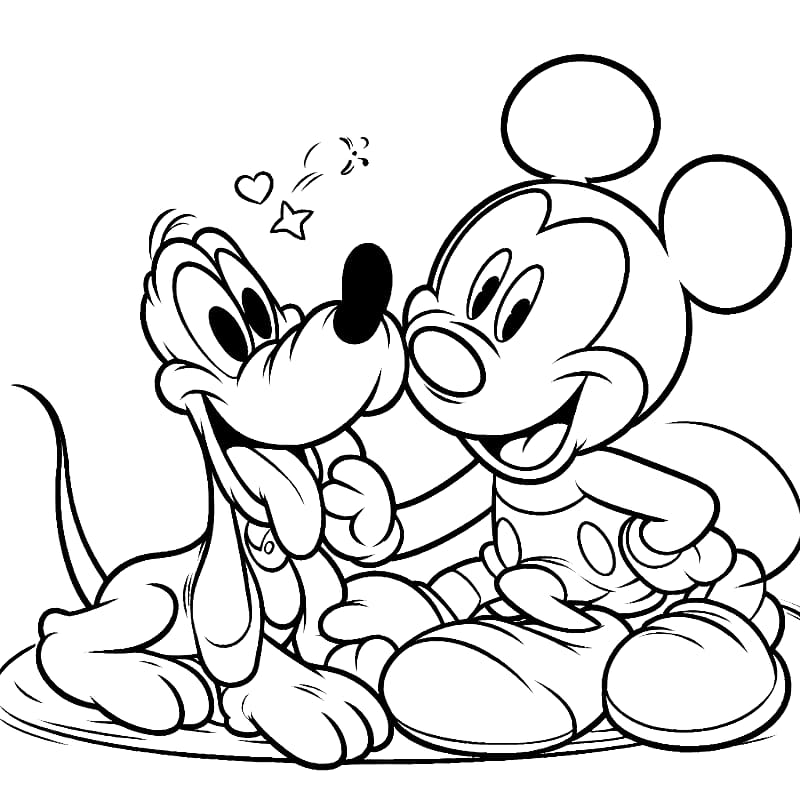 Chuột Mickey Chơi với Pluto