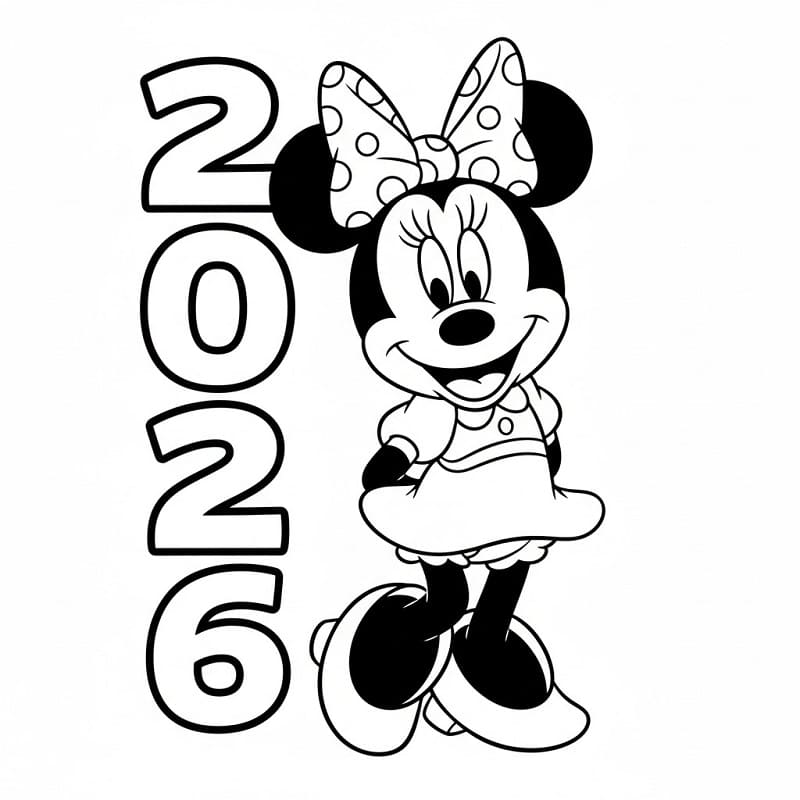 Chuột Minnie Chúc Mừng Năm Mới 2026