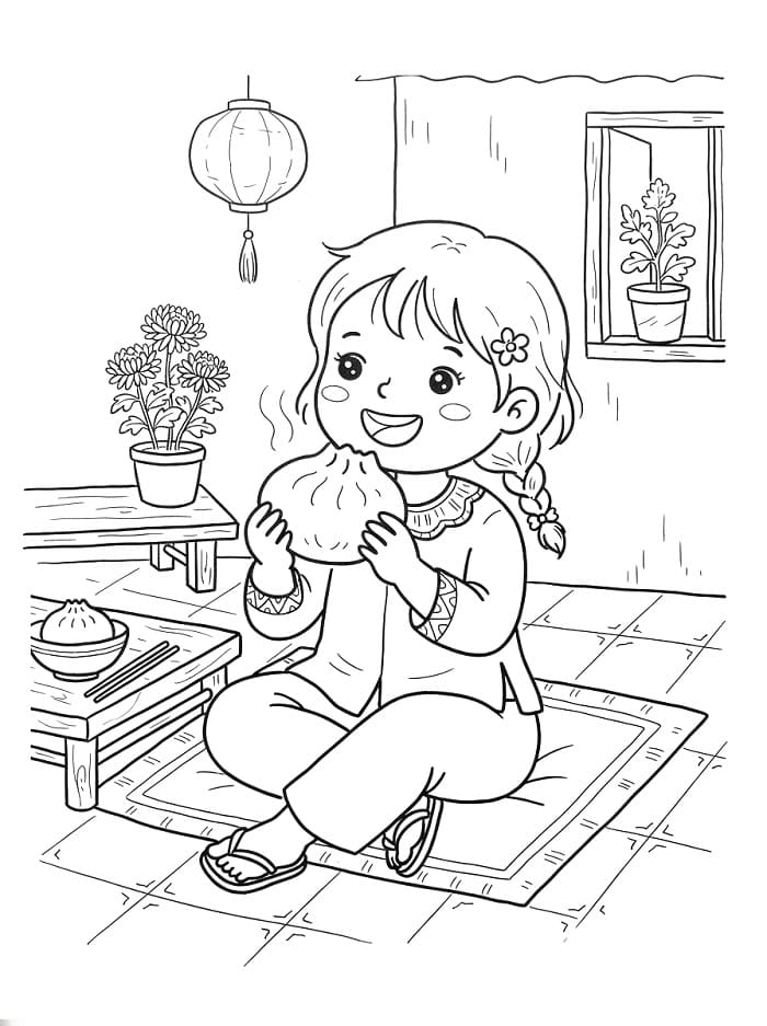 Cô Bé Ăn Bánh Bao