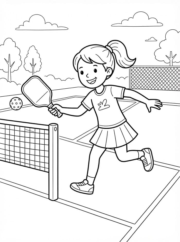 Cô Bé Chơi Pickleball