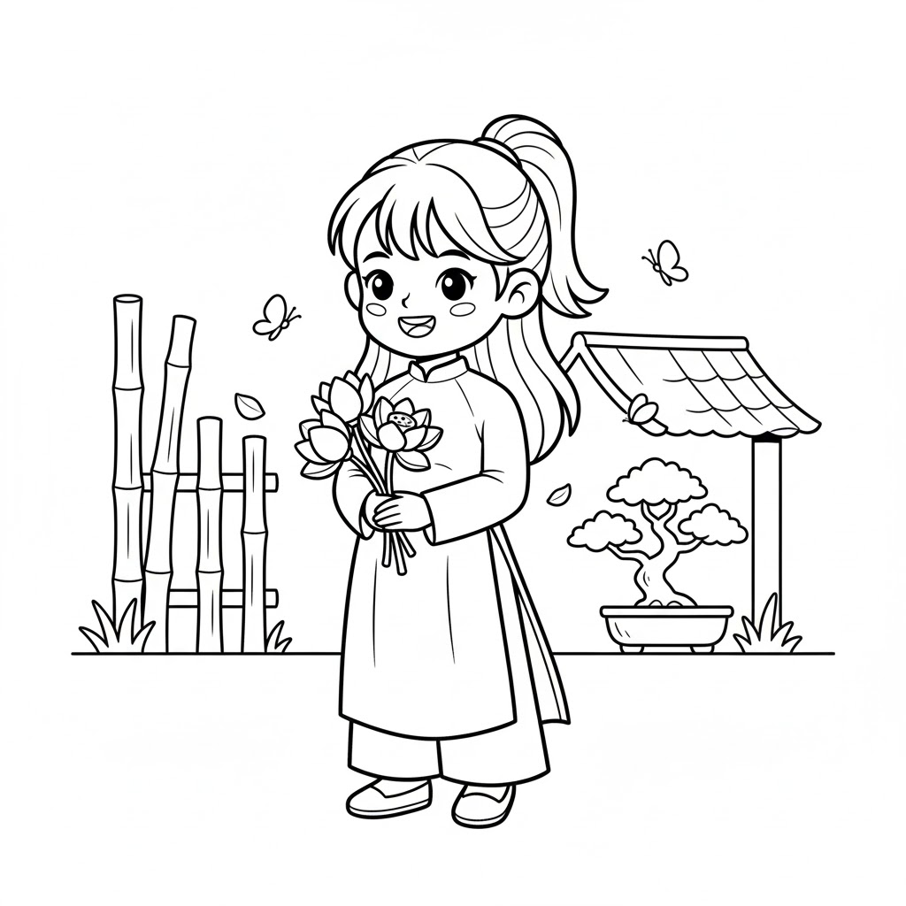 Cô Bé Mặc Áo Dài