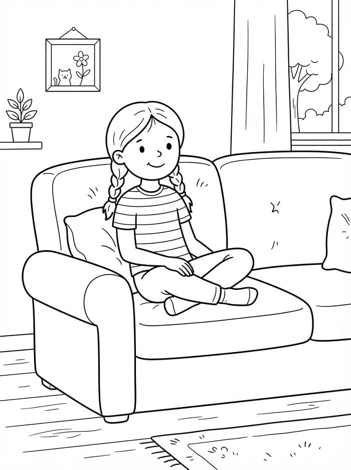 Cô Bé Trên Sofa