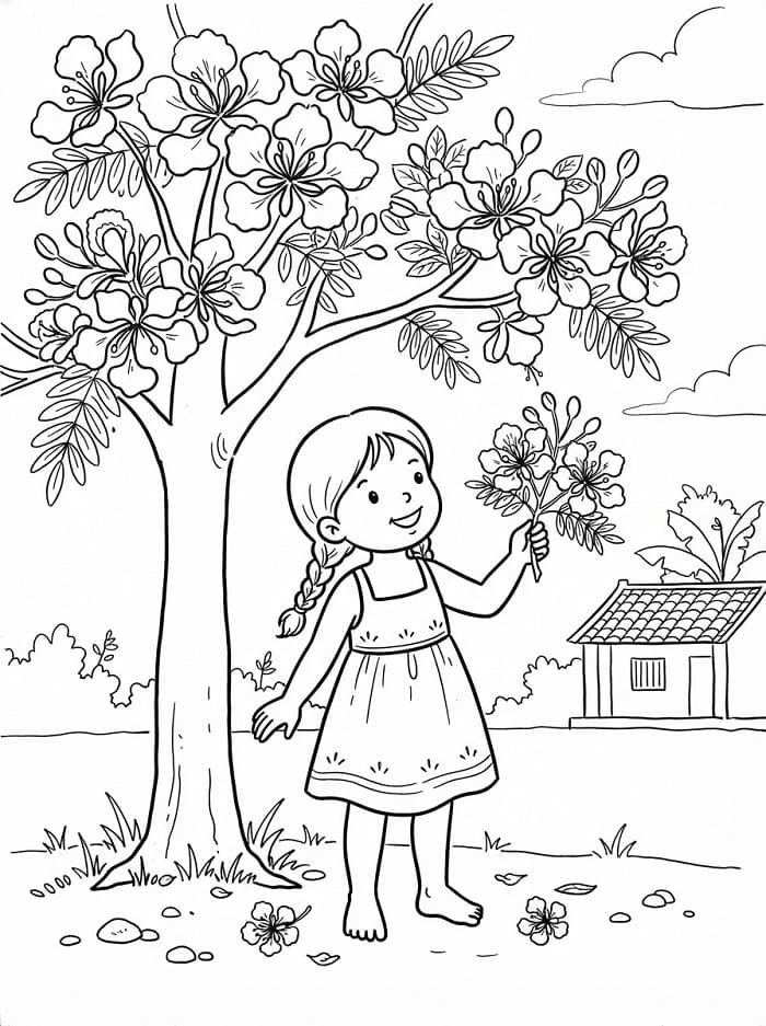 Cô Bé và Hoa Phượng