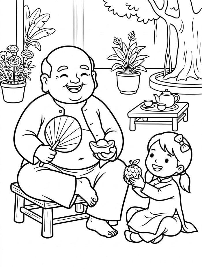 Cô Bé và Ông Địa