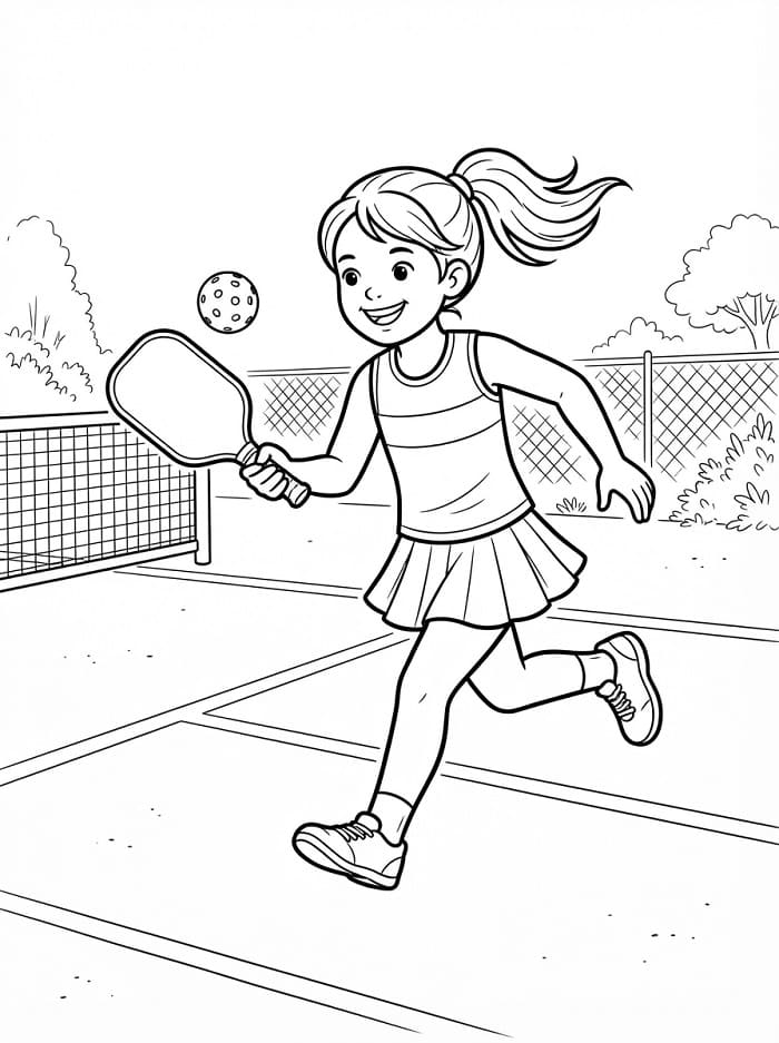 Cô Gái Chơi Pickleball