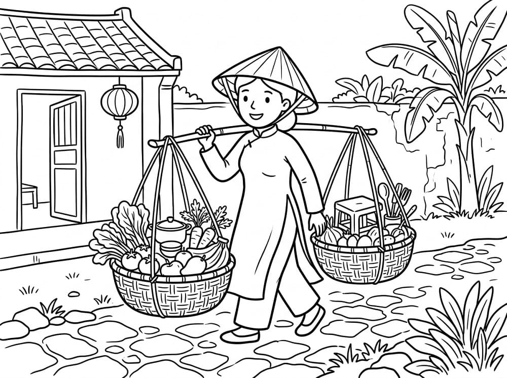 Cô Gái Gánh Hàng Rong