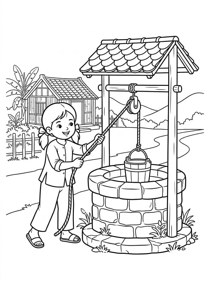 Cô Gái Và Giếng Nước