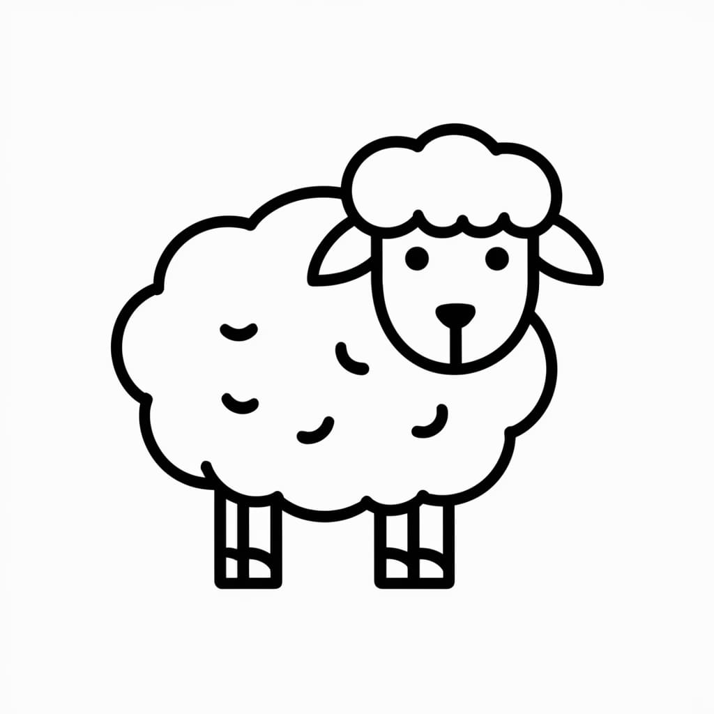 Con Cừu Đơn Giản Cho Bé