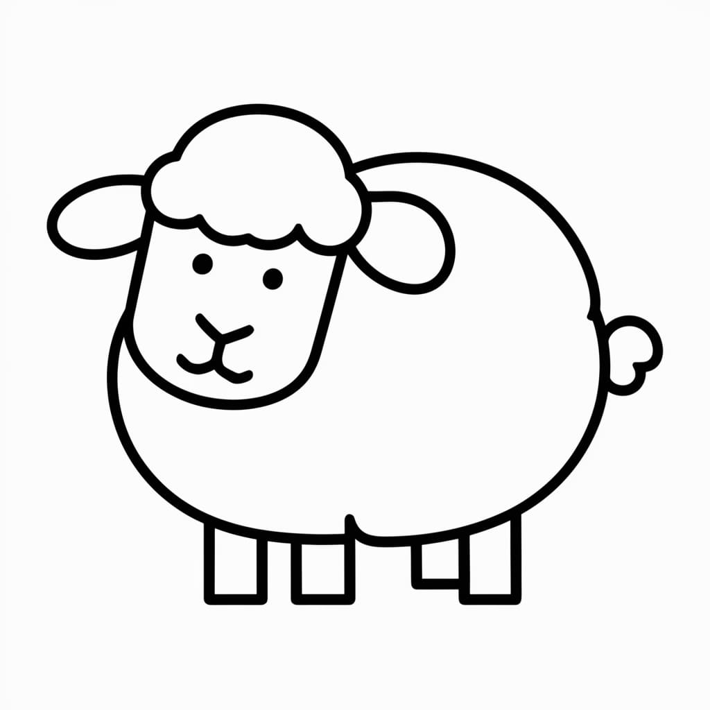 Con Cừu Xinh Xắn Đơn Giản