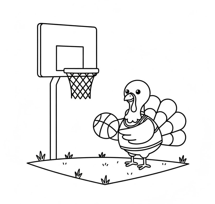 Con Gà Tây Chơi Bóng Rổ
