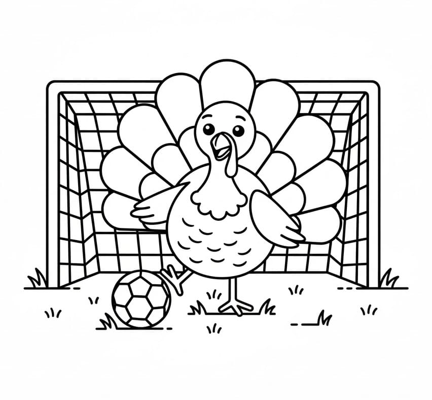 Con Gà Tây Đá Bóng