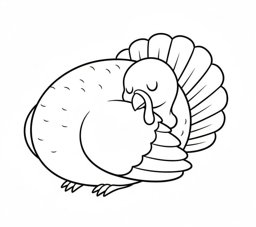 Con Gà Tây Đang Ngủ