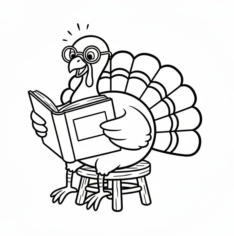 Con Gà Tây Đọc Sách