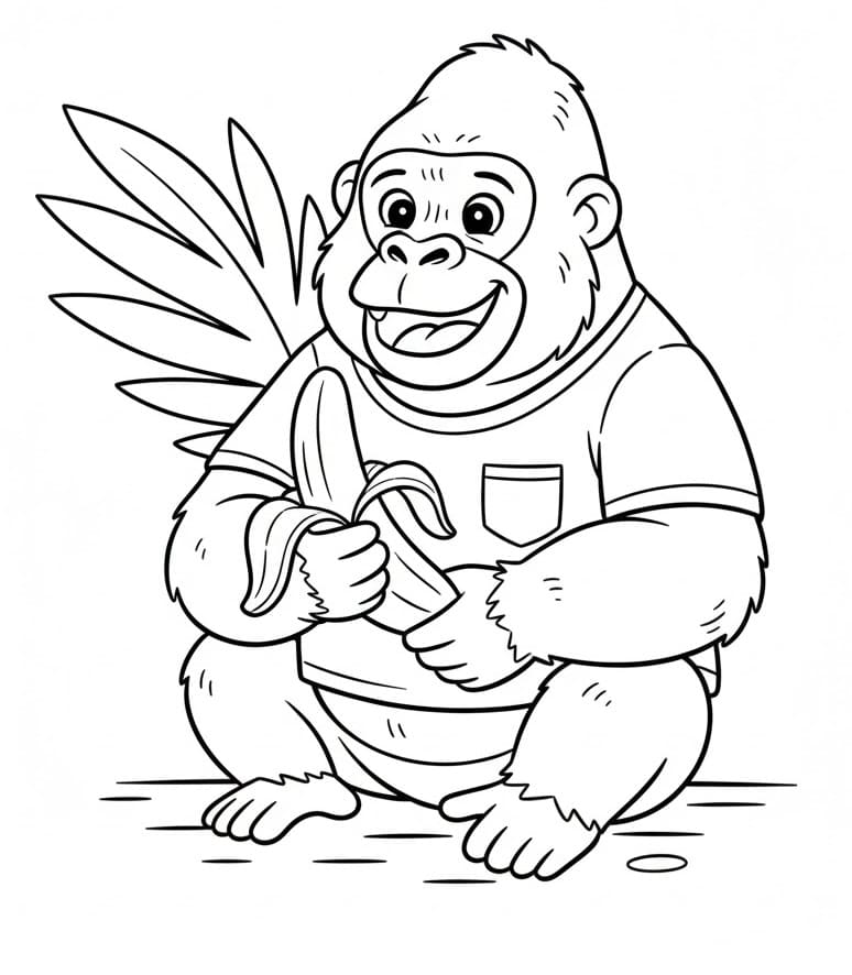 Tô Màu Con Khỉ Đột