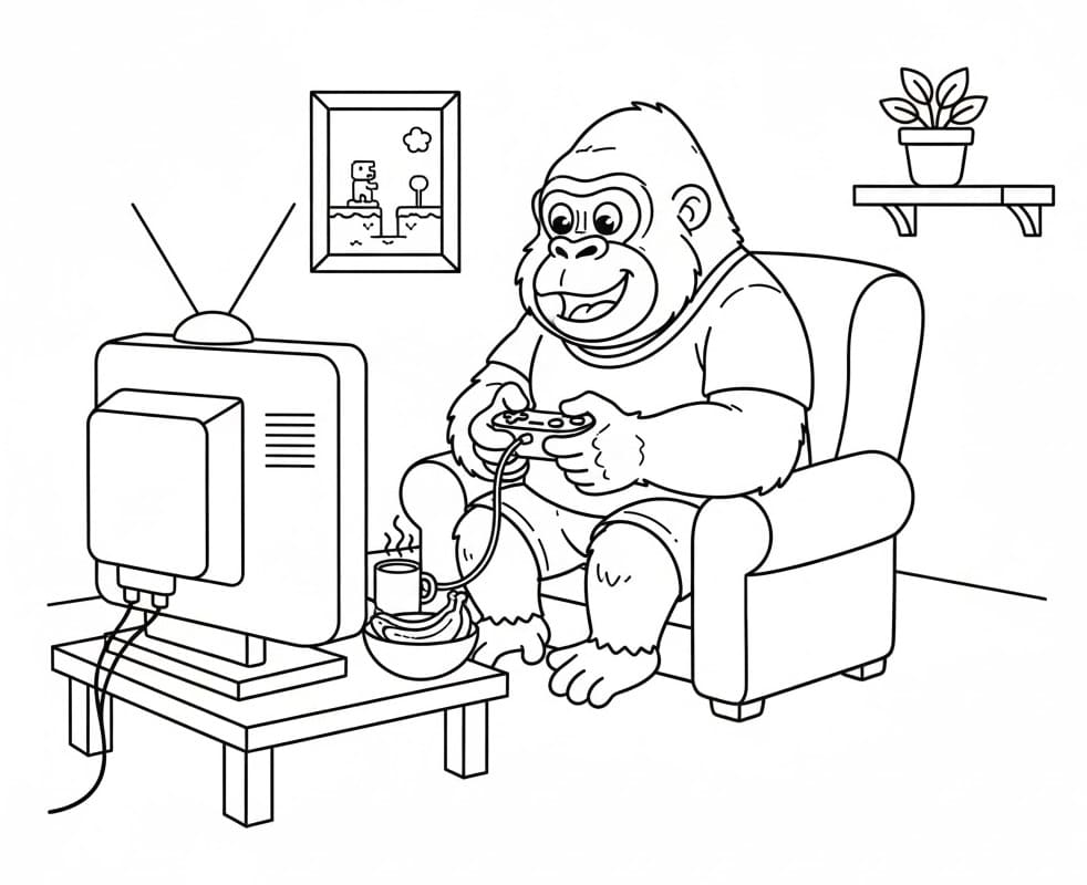 Con Khỉ Đột Chơi Trò Chơi