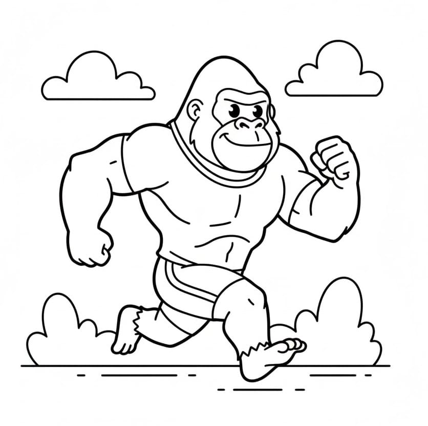 Con Khỉ Đột Đang Chạy