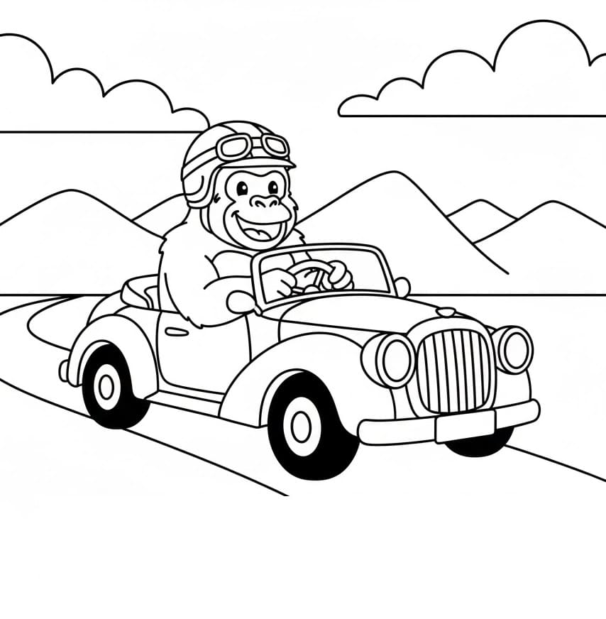 Con Khỉ Đột Lái Ô tô