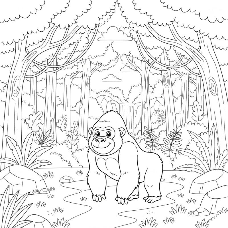 Con Khỉ Đột Trong Rừng