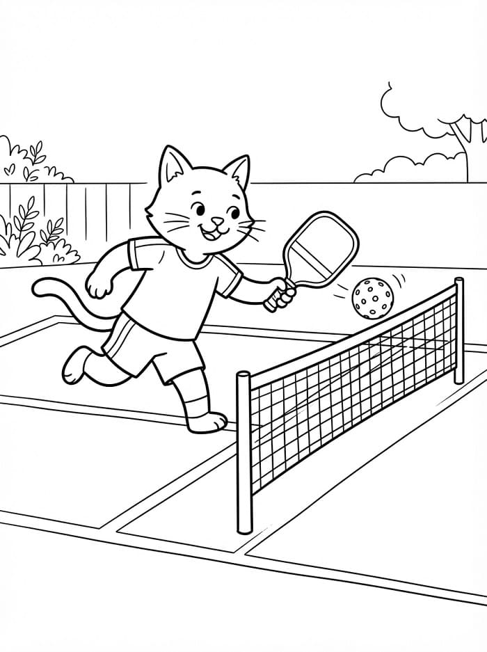 Con Mèo Đánh Pickleball