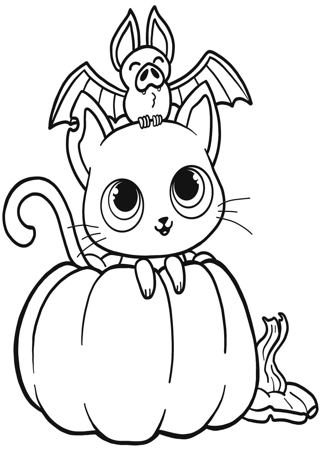 Con Mèo và Dơi Halloween