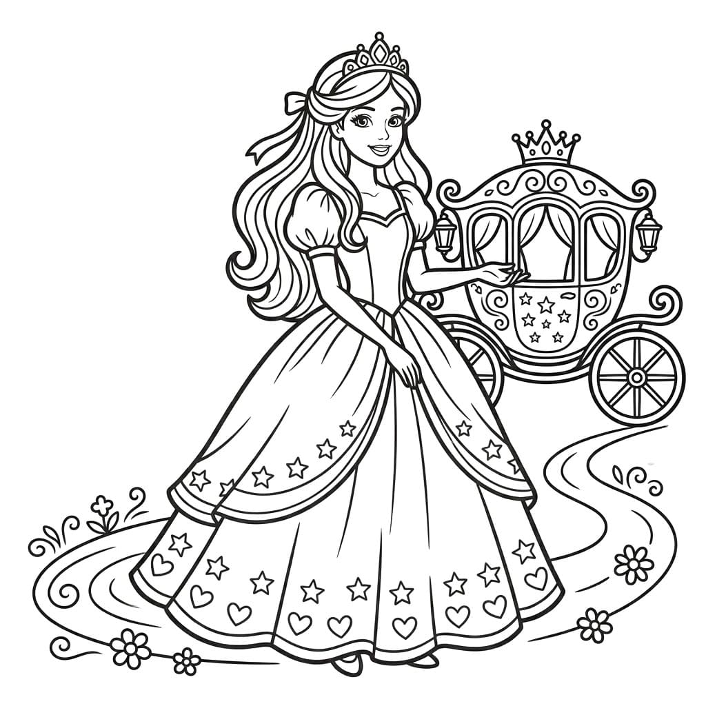 Công Chúa Barbie Bên Xe Ngựa