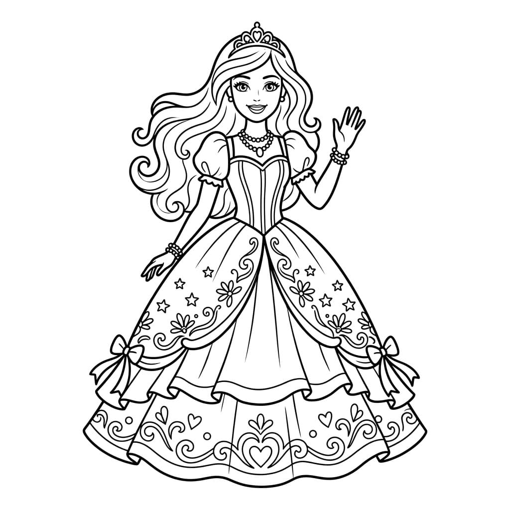 Công Chúa Barbie Váy Lộng Lẫy