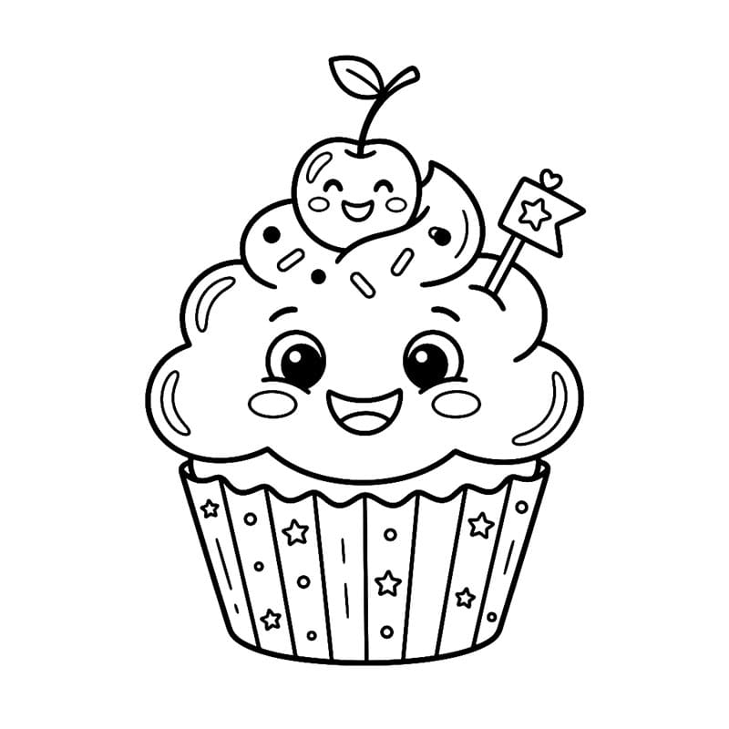 Cupcake Dễ Thương Với Cherry
