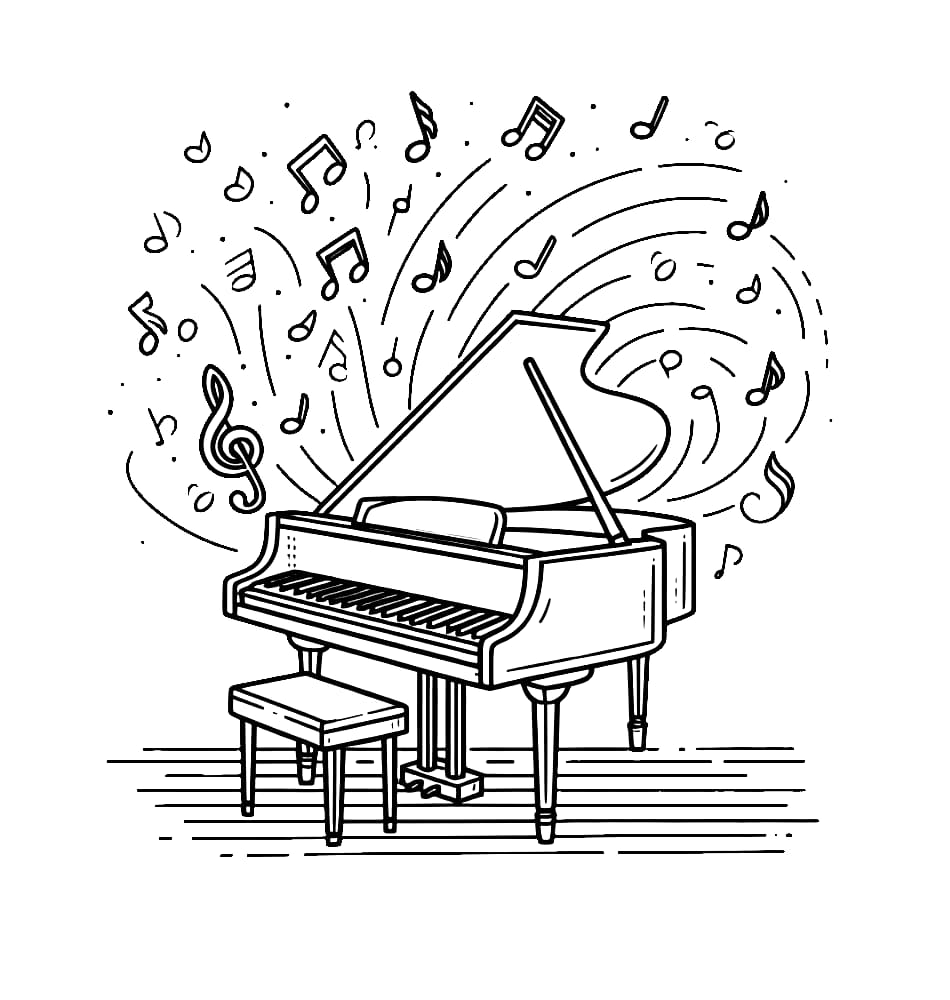 Đàn Piano Và Nốt Nhạc