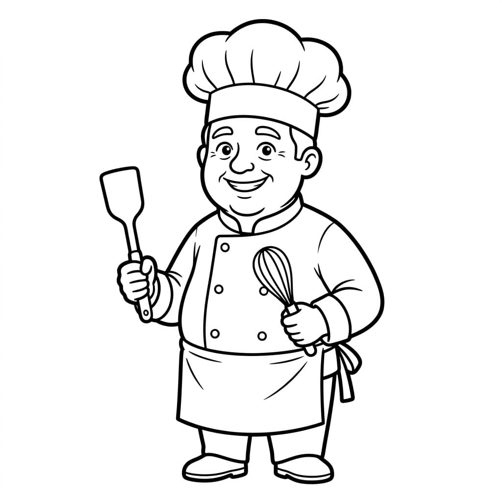 Đầu Bếp Cầm Xẻng Nấu Ăn