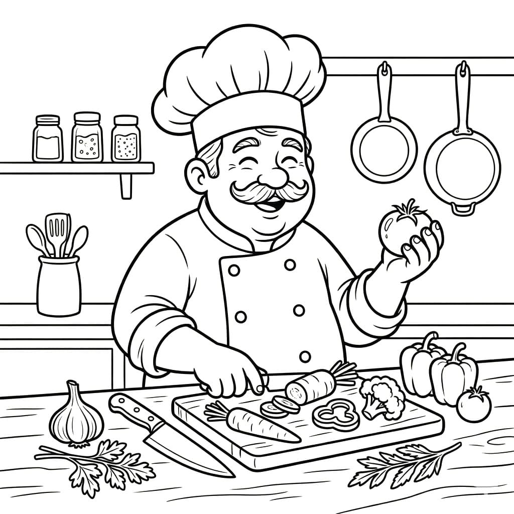 Đầu Bếp Chuẩn Bị Nguyên Liệu