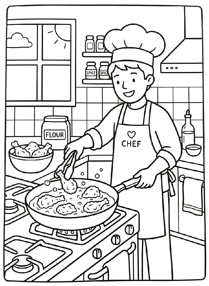 Đầu Bếp Rán Gà